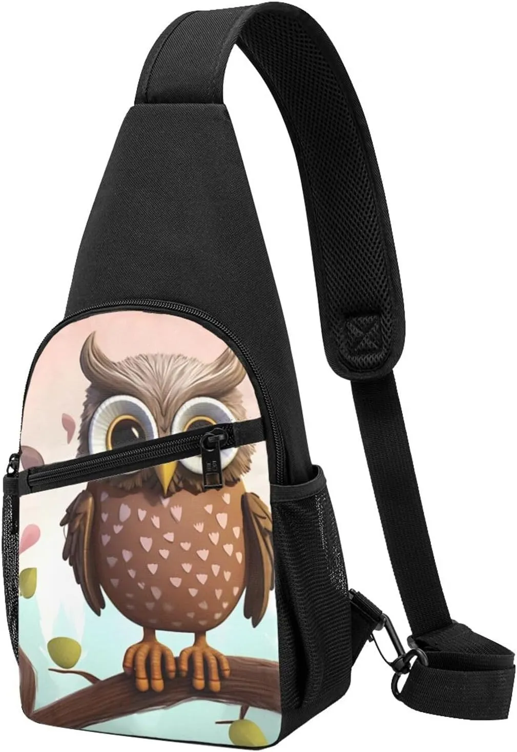 Sling Bag Backpack for Men Women Crossbody Owl Lover Chest Bag Crossbody Bag for Travel Sport Running