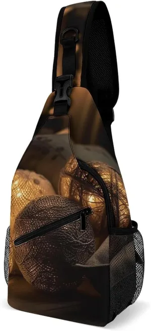 Sling Bag Crossbody Backpack for Men Women Handmade Lamp Chest Bag Crossbody Bag for Travel Sport Running