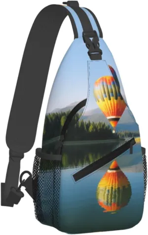 Sling Bag Crossbody Backpack for Men Women Hot Balloon Above Chest Bag Crossbody Bag for Travel Sport Running