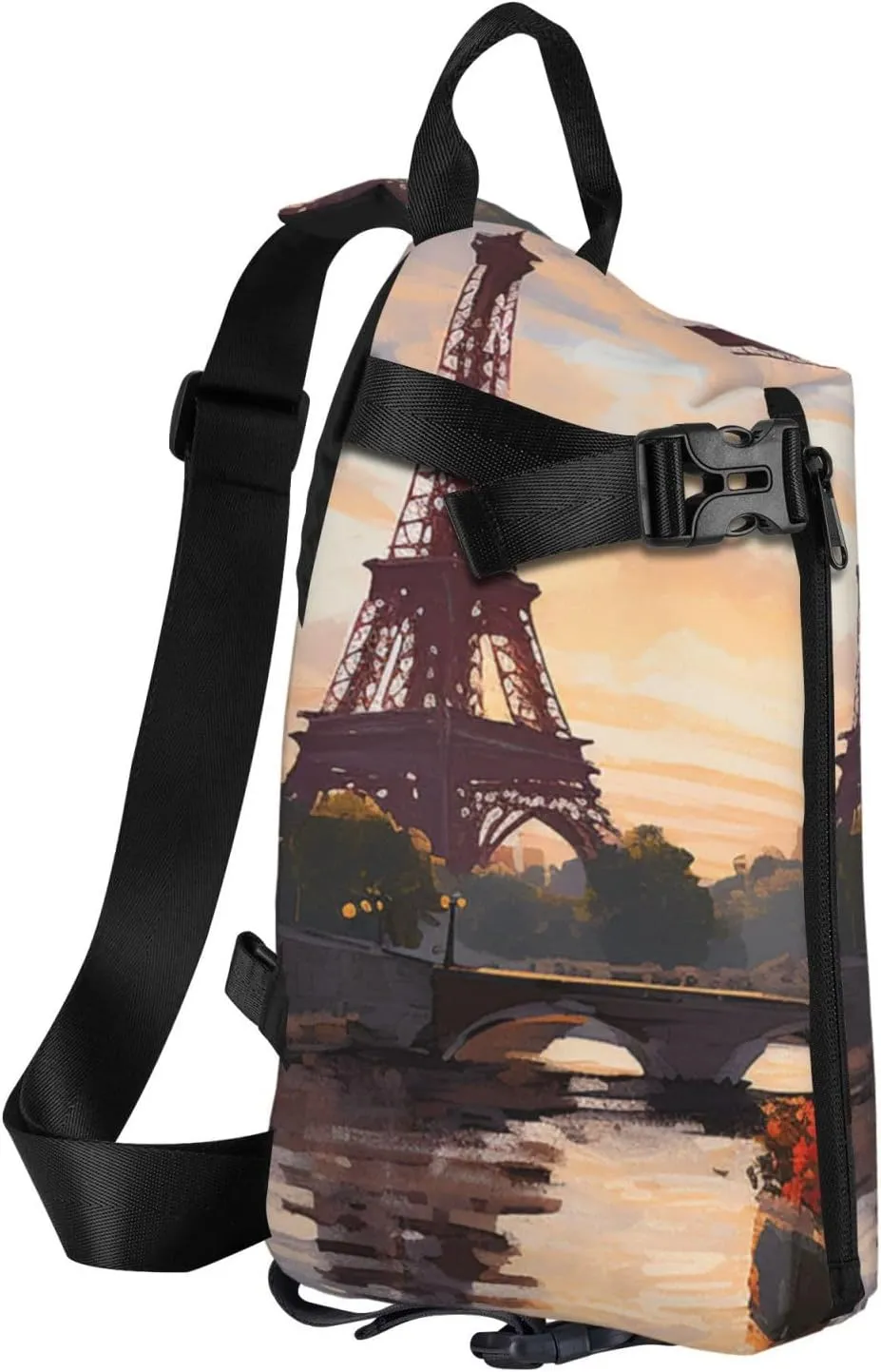 Sling Bag Crossbody Backpack for Men Women Paris Nature Scenery Chest Bag Crossbody Bag for Travel Sport Running