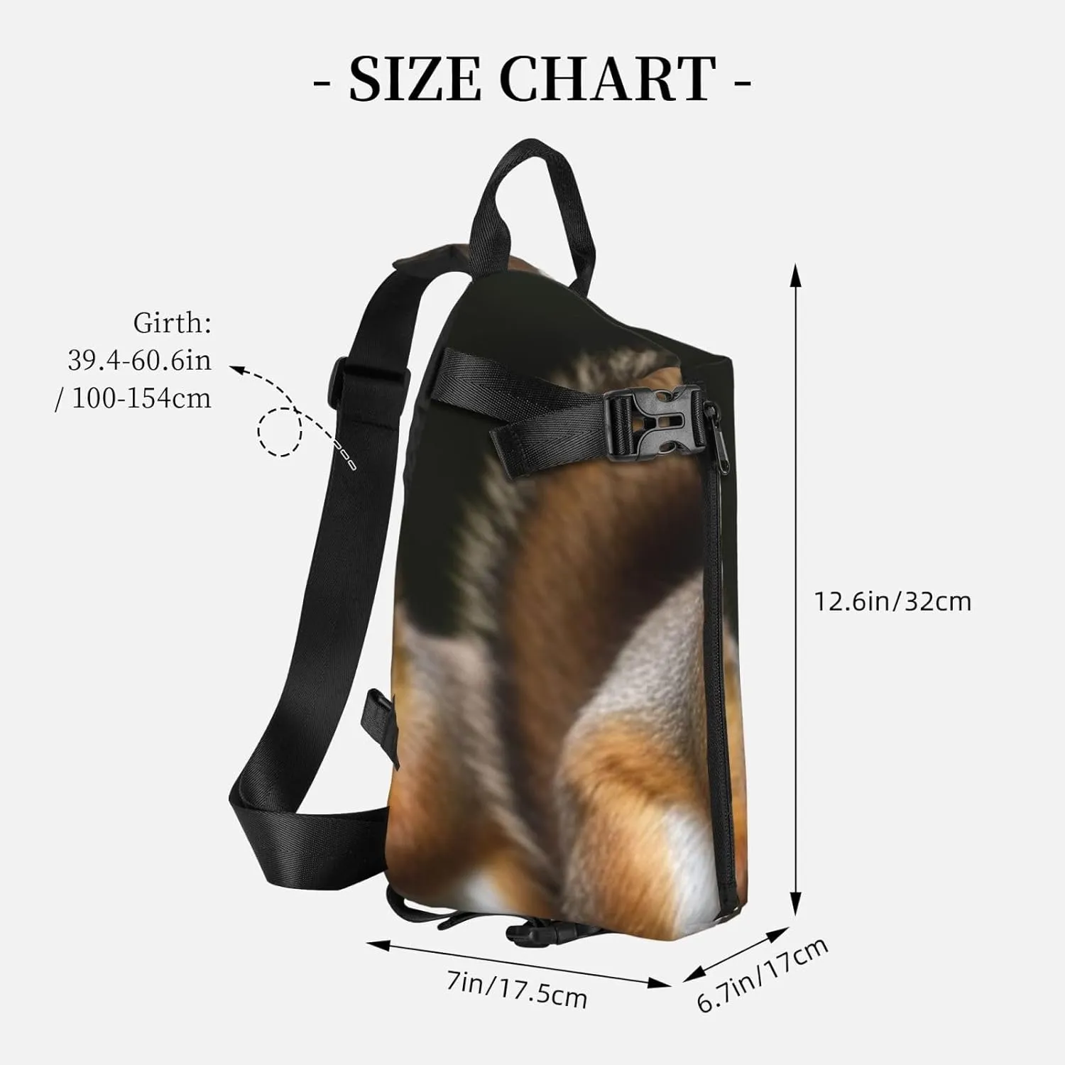 Sling Bag Crossbody Backpack for Men Women Squirrel Animal Chest Bag Crossbody Bag for Travel Sport Running