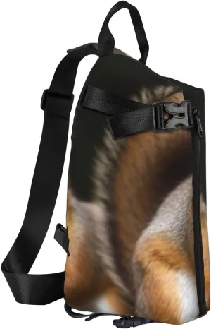 Sling Bag Crossbody Backpack for Men Women Squirrel Animal Chest Bag Crossbody Bag for Travel Sport Running