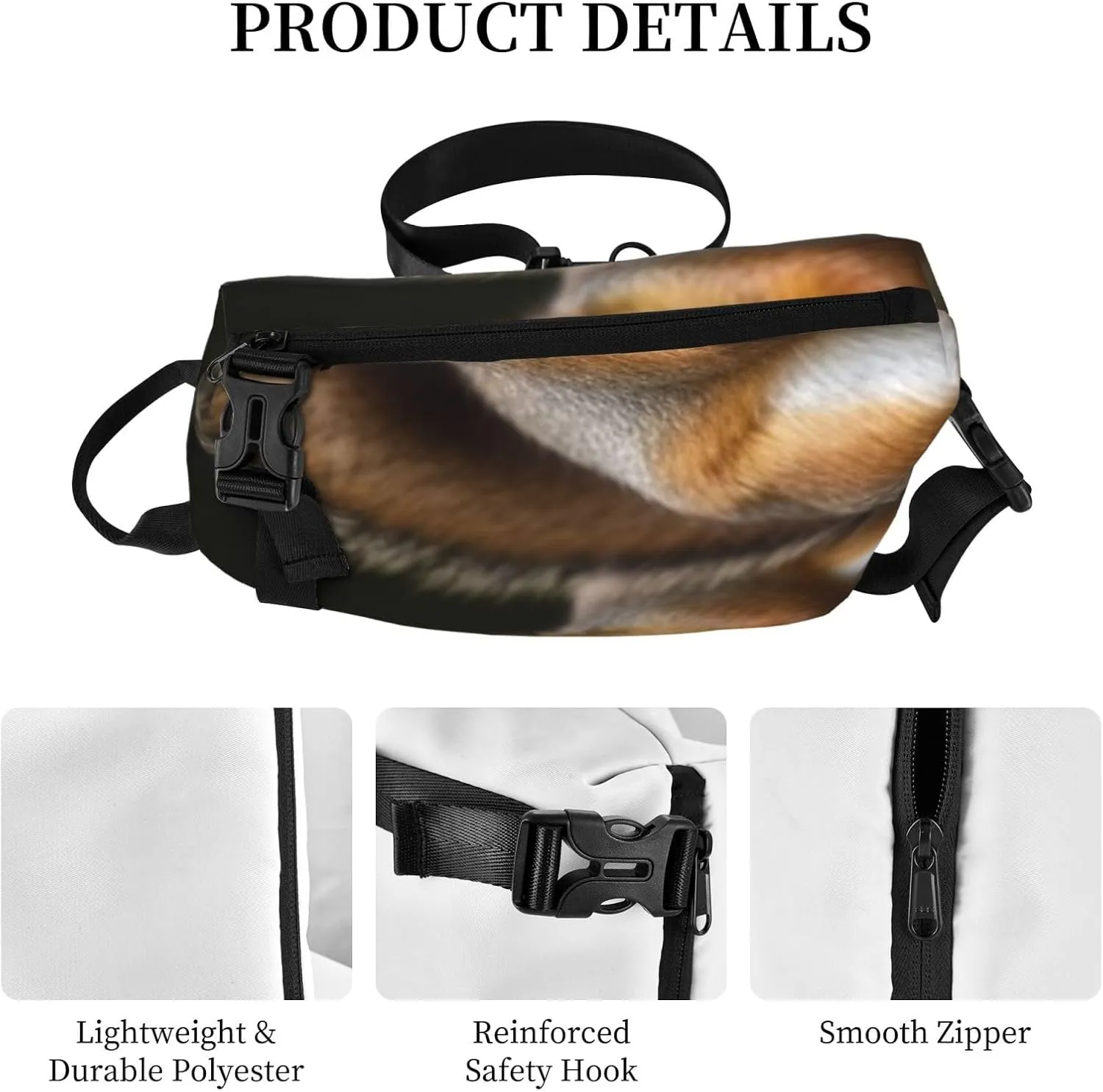 Sling Bag Crossbody Backpack for Men Women Squirrel Animal Chest Bag Crossbody Bag for Travel Sport Running