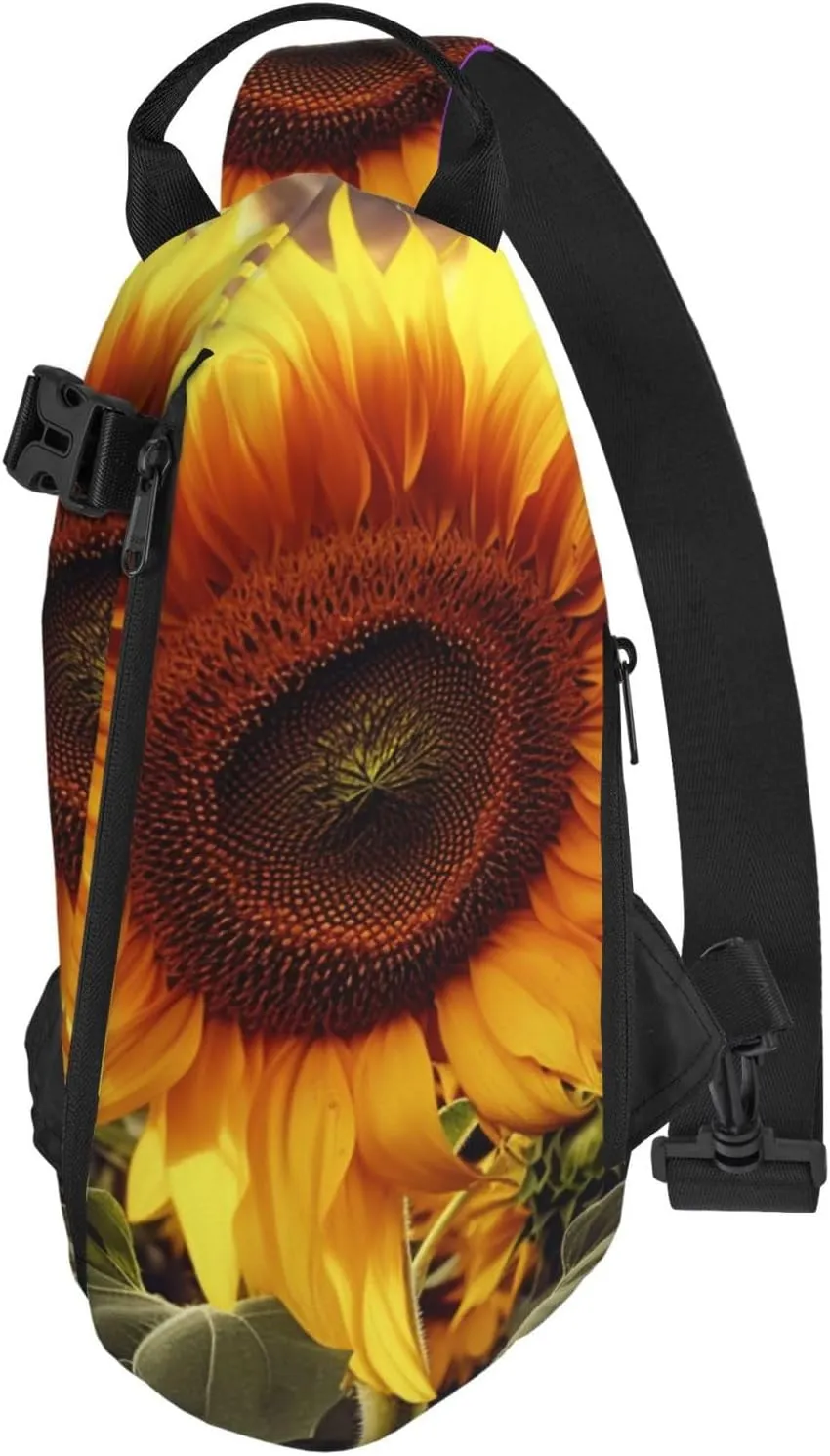 Sling Bag Crossbody Backpack for Men Women Sunflower Chest Bag Crossbody Bag for Travel Sport Running