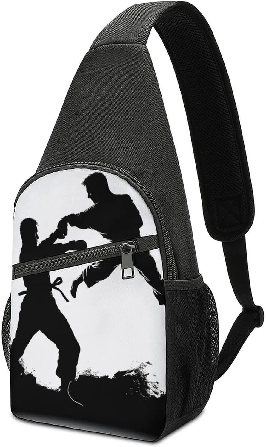 Sling Bag Kickboxing Crossbody Bag Sling Backpack Chest Bag Casual Daypack for Travel Hiking