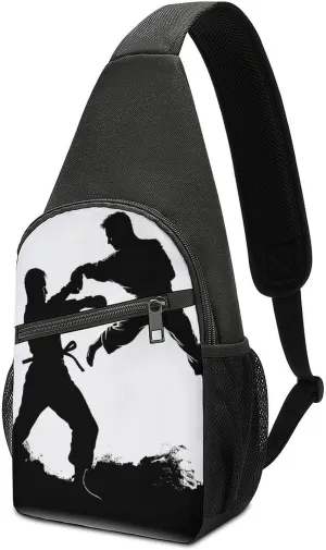 Sling Bag Kickboxing Crossbody Bag Sling Backpack Chest Bag Casual Daypack for Travel Hiking