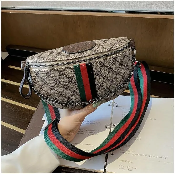 Sling Bag Sling Backpack Crossbody Bag Chest Bag Shoulder Bag Women PU Fashion Lightweight Daypack Purse Casual Travel (Red)