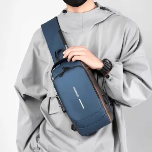 Sling Charging Sports Short Limited-time offer Anti Trip Men's Package Crowd-pleaser Shoulder (Random Men Bag USB Crossbody Gym School Theft Chest Messengers color)