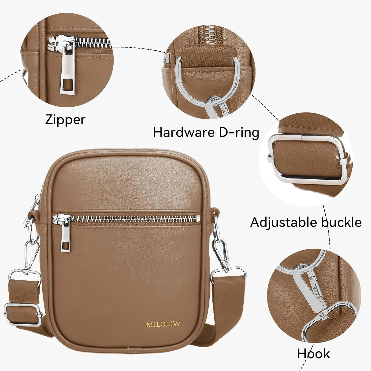 Small Crossbody bag for men shoulder bag mens purse satchel Pu leather messenger bag