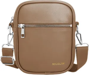Small Crossbody bag for men shoulder bag mens purse satchel Pu leather messenger bag
