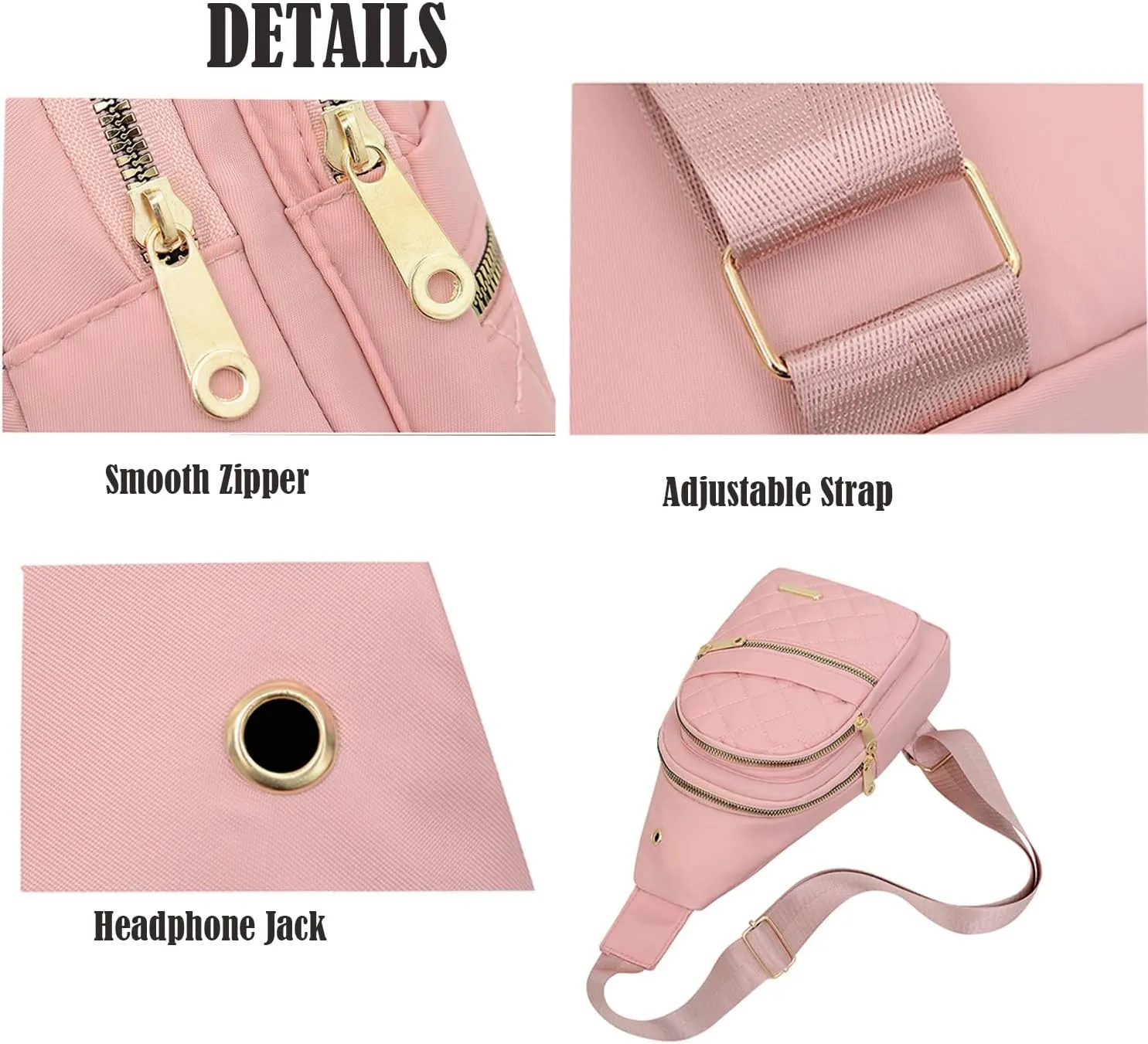 Small Crossbody Sling Backpack Sling Chest Bag，Adjustable Cross Body Bag Chest Shoulder Bag Daypack Fanny Pack for Travel Hiking