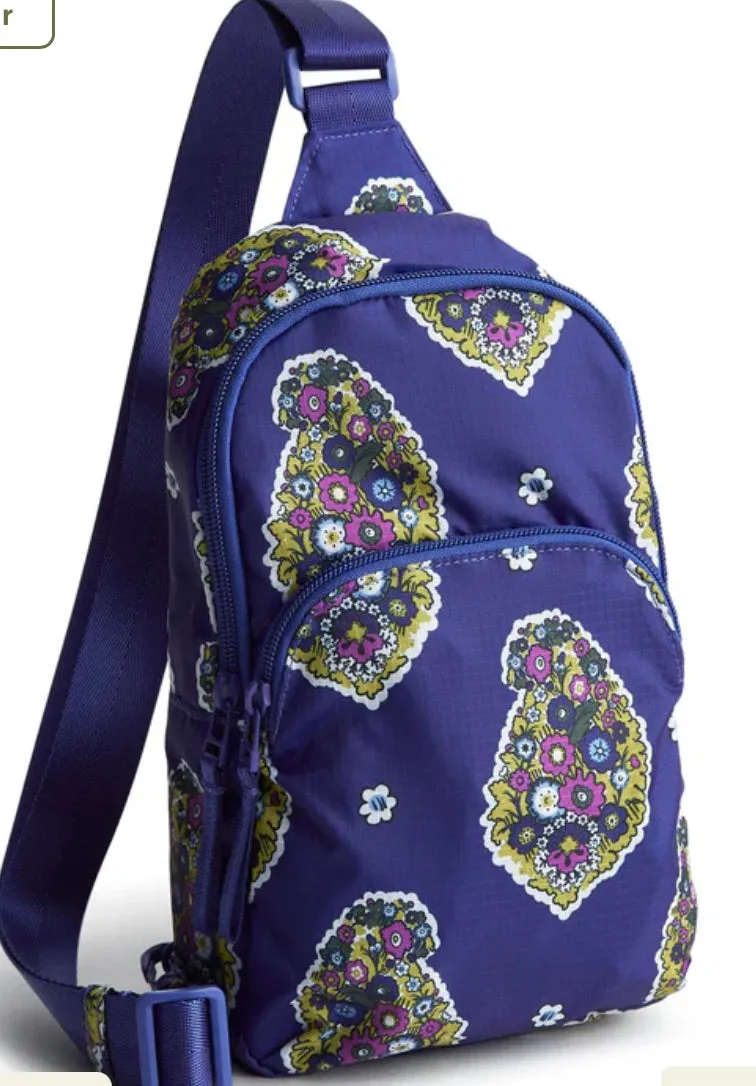 Small Lorman Sling Kew Gardens Blue in Ripstop Polyester