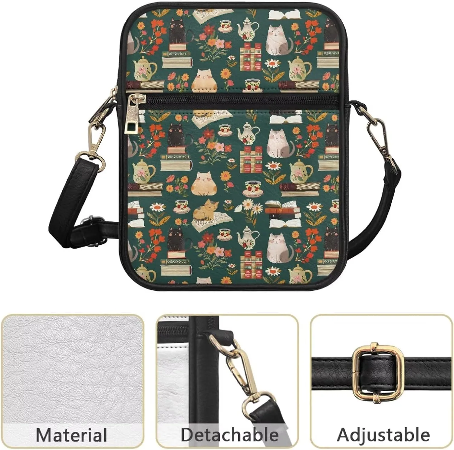 Small Messenger Bag for Women Work Lightweight Multipurpose Crossbody Shoulder Bag Travel Hiking Daypack