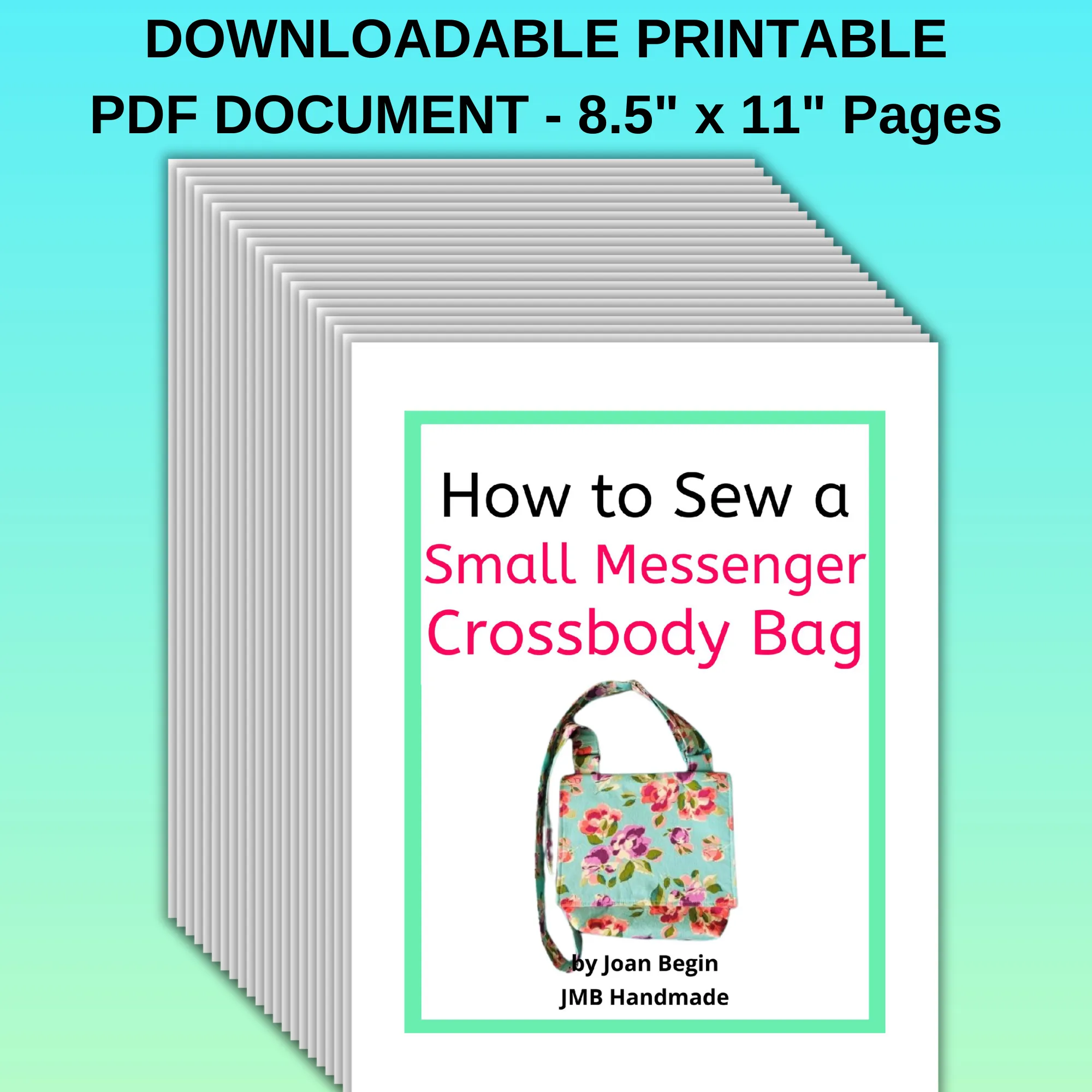 Small Messenger Crossbody Bag Sewing Tutorial / Messenger Bag Purse Pattern / Sling Bag Sewing Tutorial / Crossbody Bag Sewing Pattern
