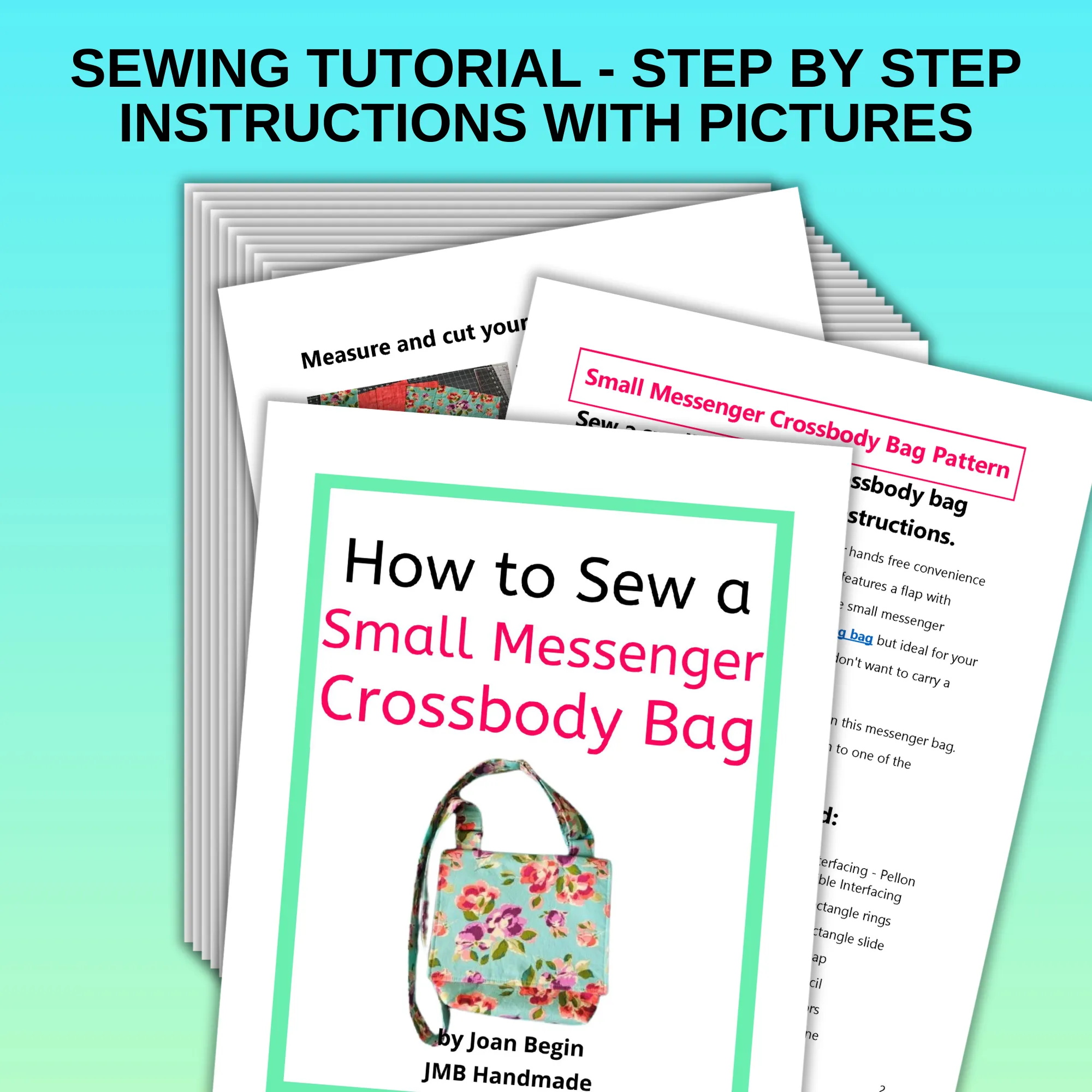 Small Messenger Crossbody Bag Sewing Tutorial / Messenger Bag Purse Pattern / Sling Bag Sewing Tutorial / Crossbody Bag Sewing Pattern