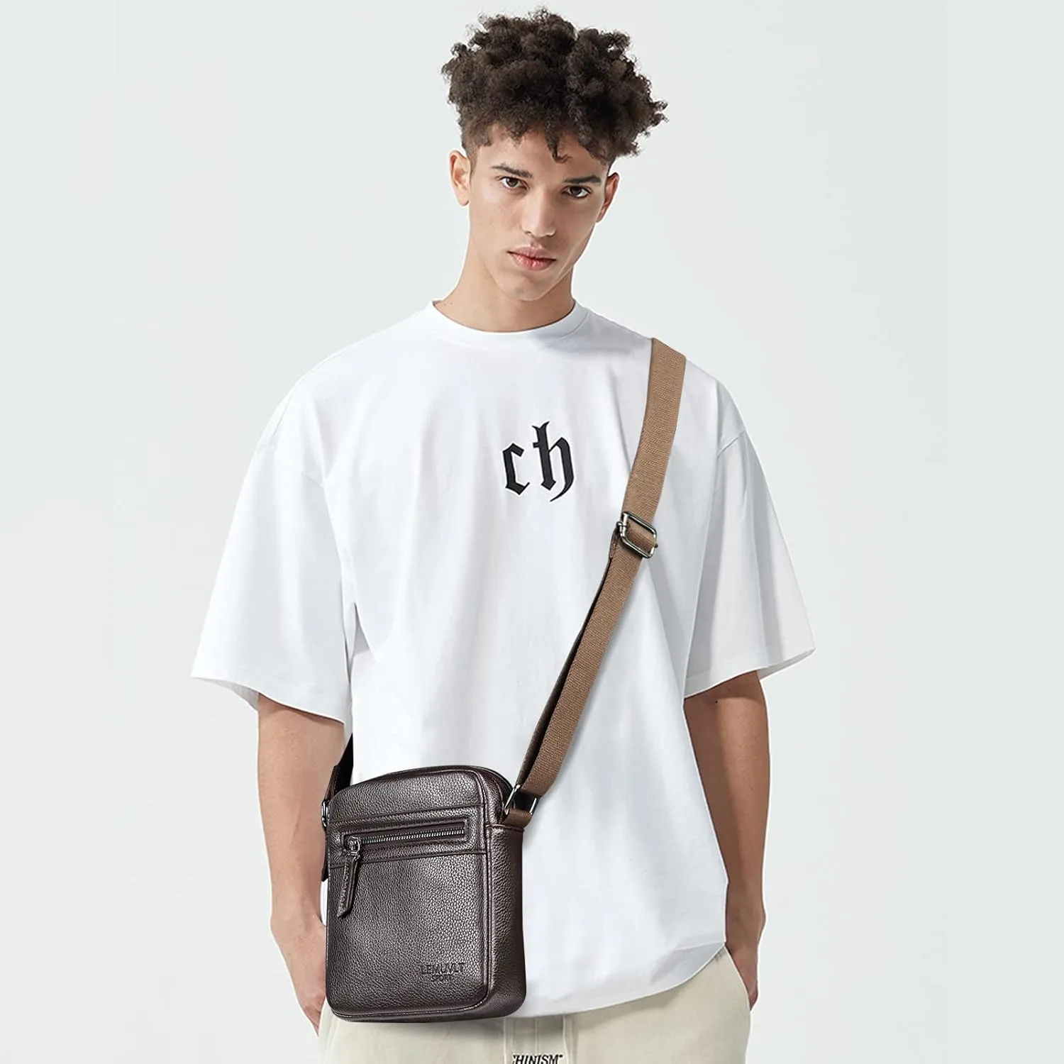 Small/Medium Crossbody bag for men shoulder bag mens purse satchel leather messenger bag gift man