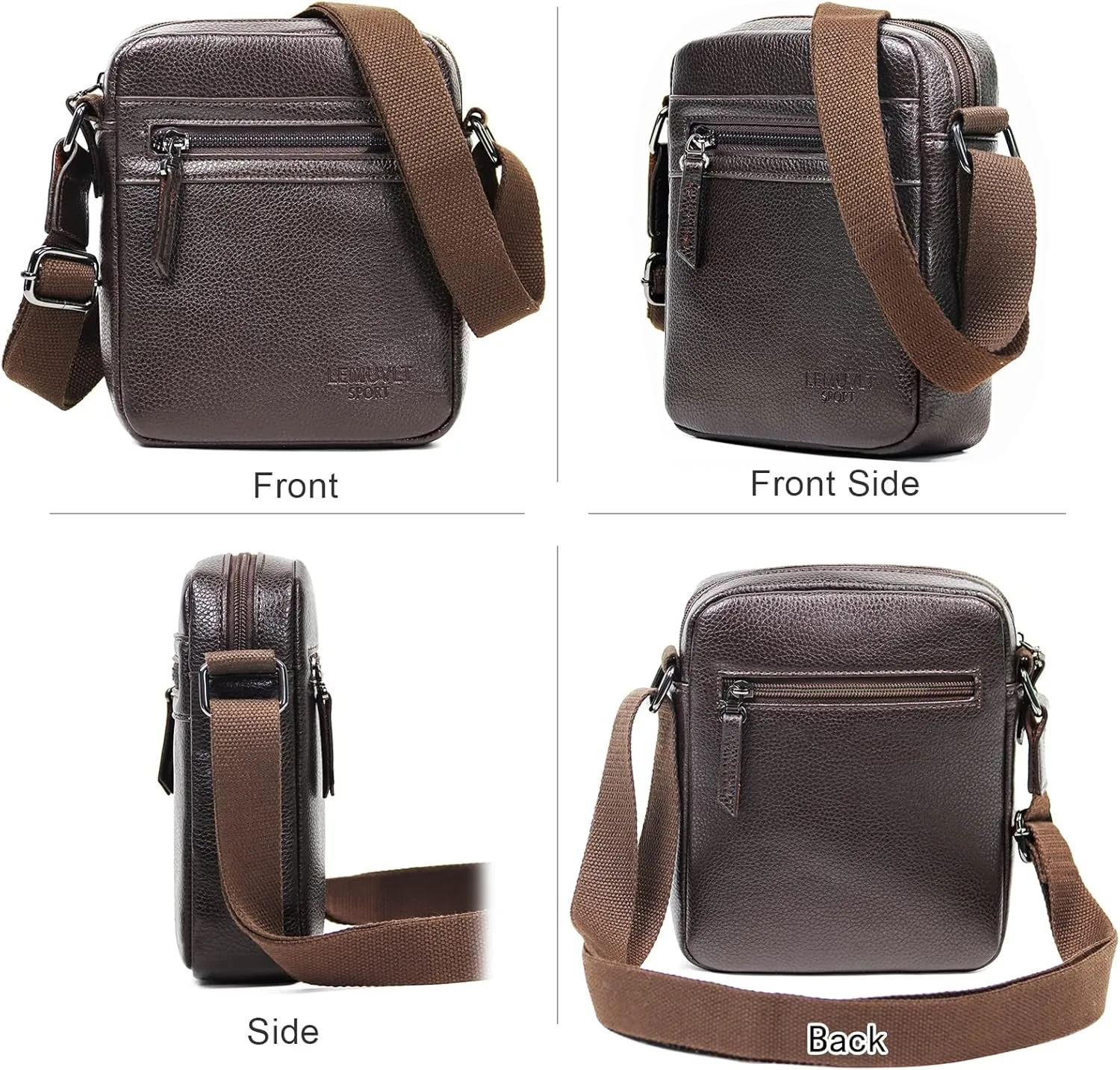 Small/Medium Crossbody bag for men shoulder bag mens purse satchel leather messenger bag gift man