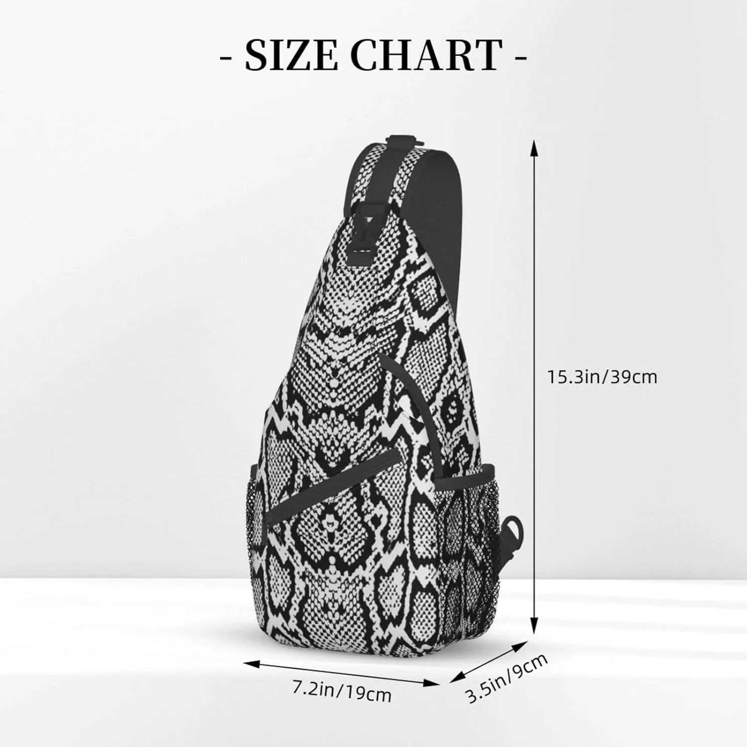 Snakeskin Crossbody Bag Snake Shoulder Bag Backpack Funny Sling Bag Chest Casual Daypack for Outdoor
