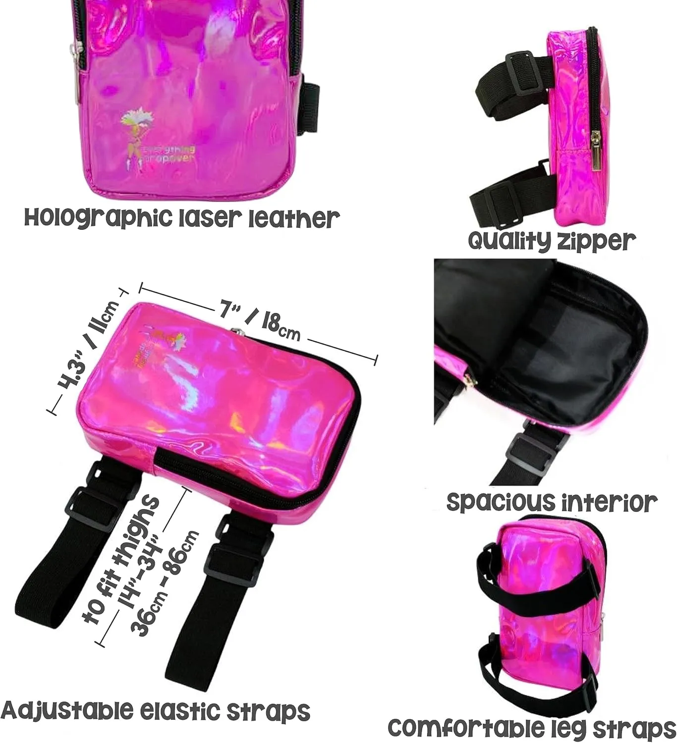 Soca Thigh Bag | Leg Harness for Women | Outdoor Waist Pouch | Carnival Hiking Travel Fanny Pack with Adjustable Straps | Soca Made Me Do It
