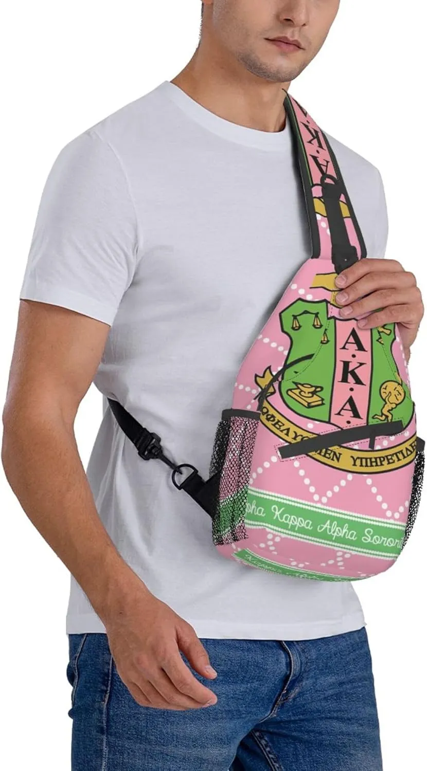 Sorority Gifts Unisex Crossbody Backpack Sling Bag chest bag for Hiking Traveling Outdoor Daypack