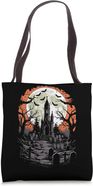 Spooky Haunted Mansion Halloween Tote Bag