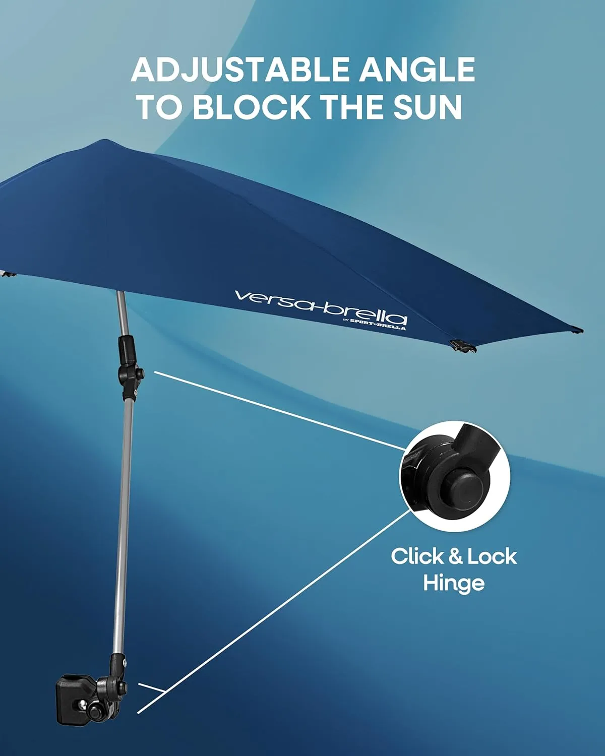 Sport-Brella Versa-Brella SPF 50  Adjustable Umbrella with Universal Clamp