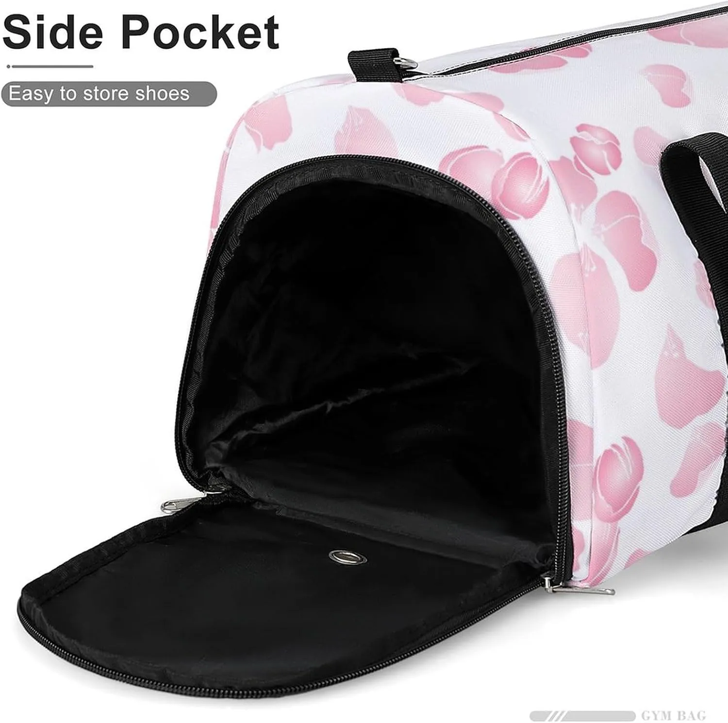 Sport Gym Duffel with Shoe Compartment Wet Pocket, Apples-flowers Petals Shoulder Travel Bag for Women Men, style-3