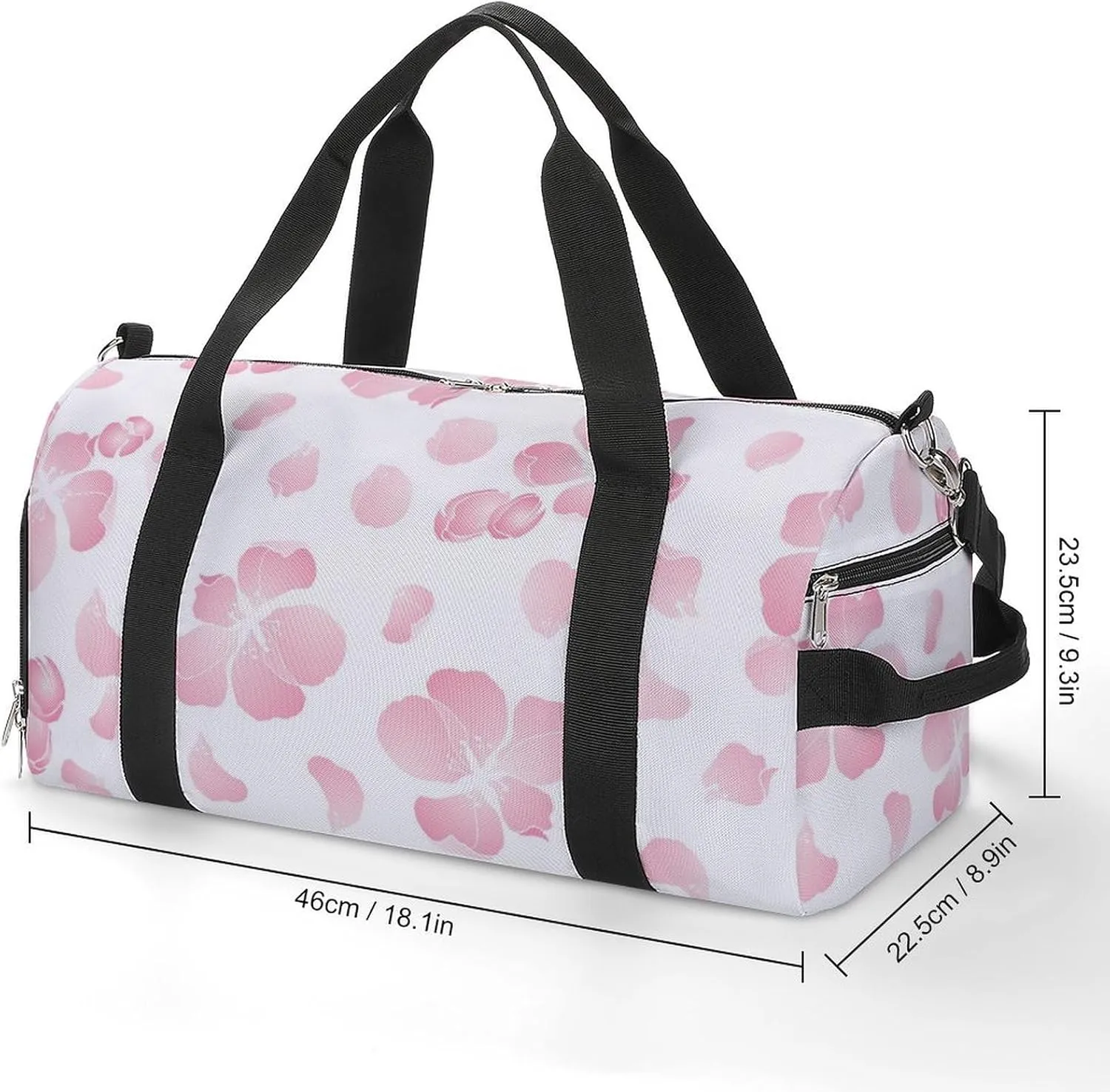 Sport Gym Duffel with Shoe Compartment Wet Pocket, Apples-flowers Petals Shoulder Travel Bag for Women Men, style-3