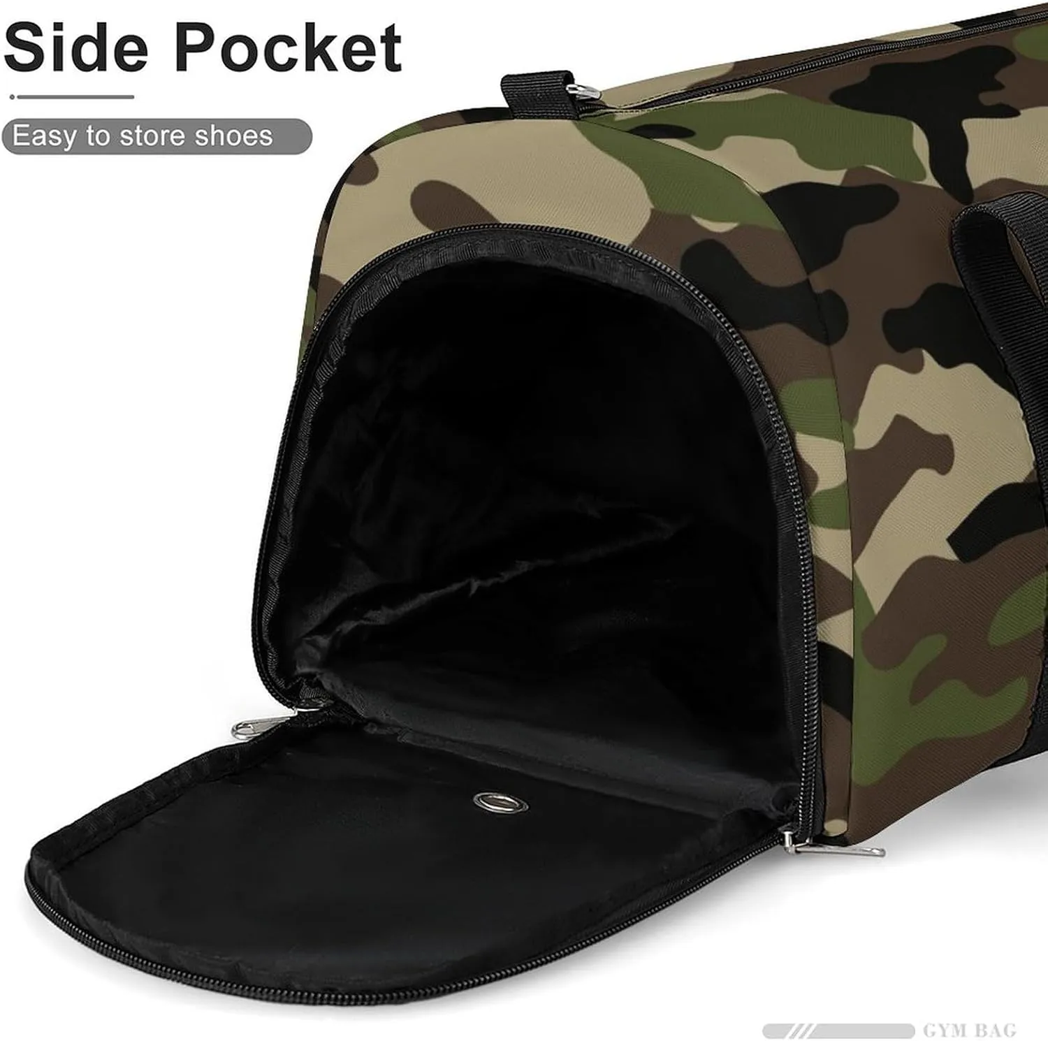 Sport Gym Duffel with Shoe Compartment Wet Pocket, Camouflage-trendy-pattern Shoulder Travel Bag for Women Men, style-4