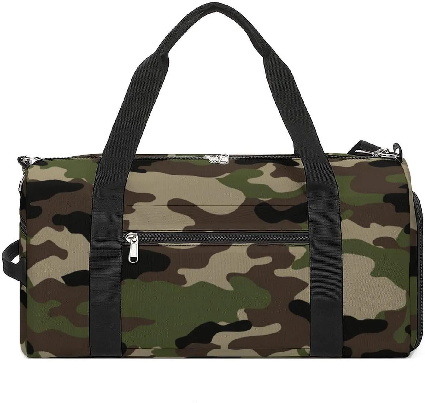 Sport Gym Duffel with Shoe Compartment Wet Pocket, Camouflage-trendy-pattern Shoulder Travel Bag for Women Men, style-4