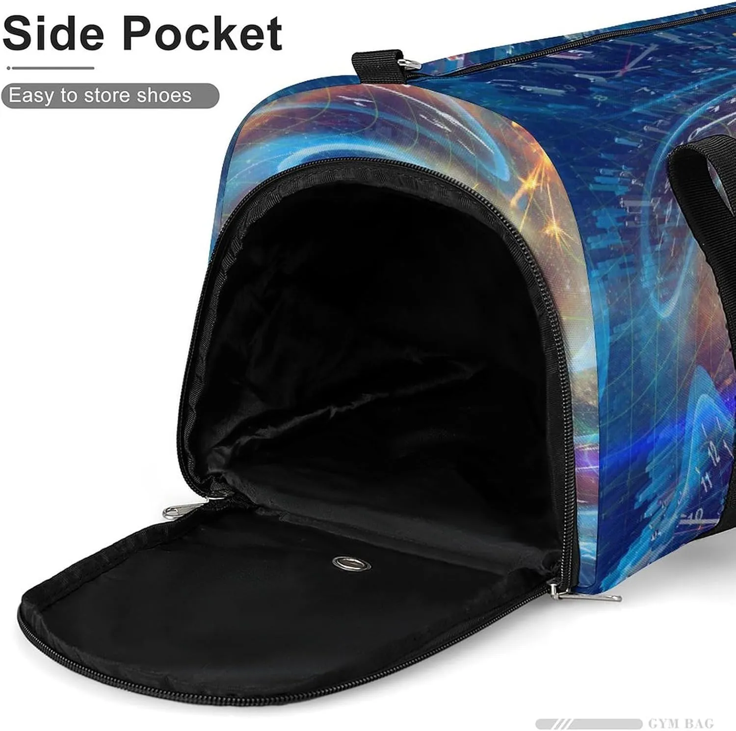 Sport Gym Duffel with Shoe Compartment Wet Pocket, Einsteins-theory Print Shoulder Travel Bag for Women Men, style-1