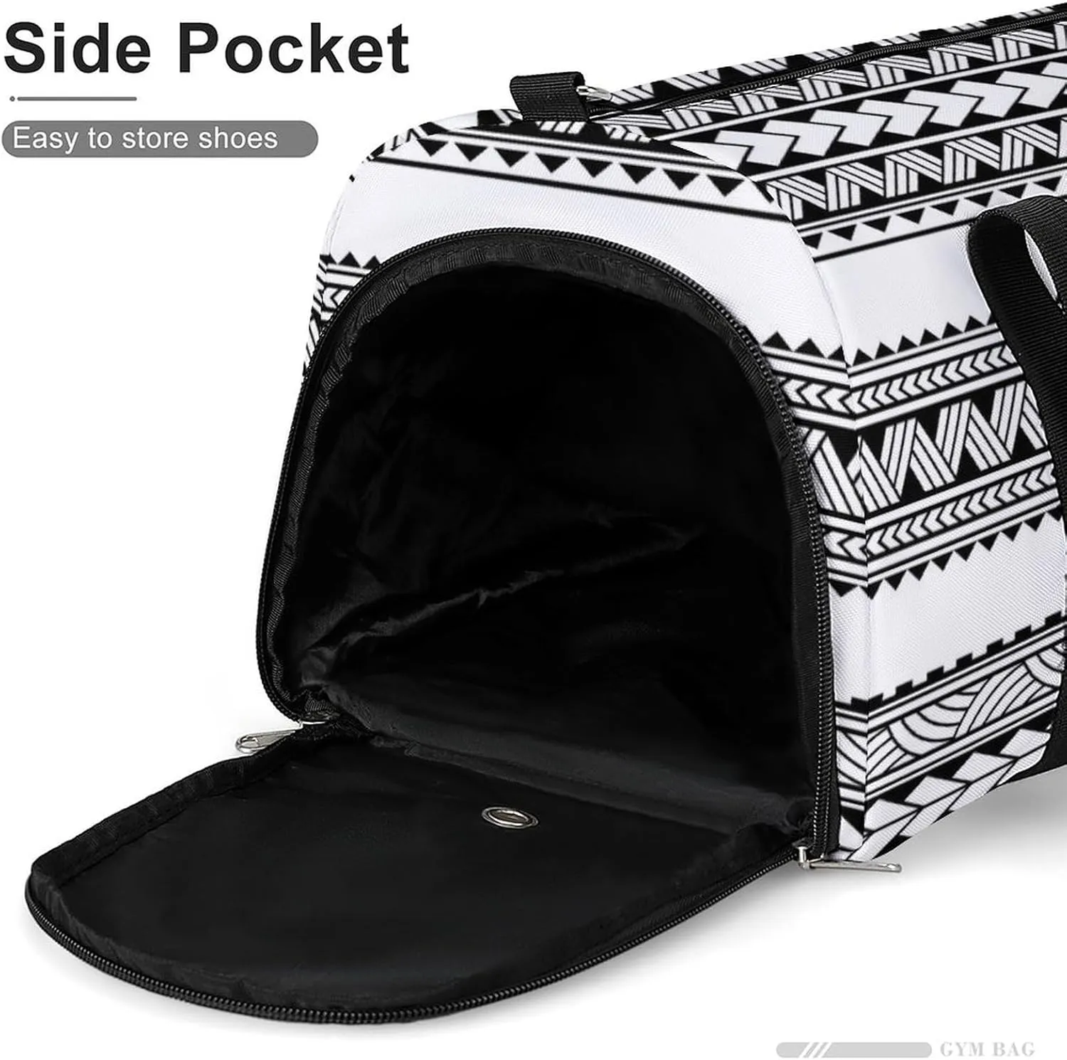 Sport Gym Duffel with Shoe Compartment Wet Pocket, Maoris-polynesians-tattoos Shoulder Travel Bag for Women Men, style-2