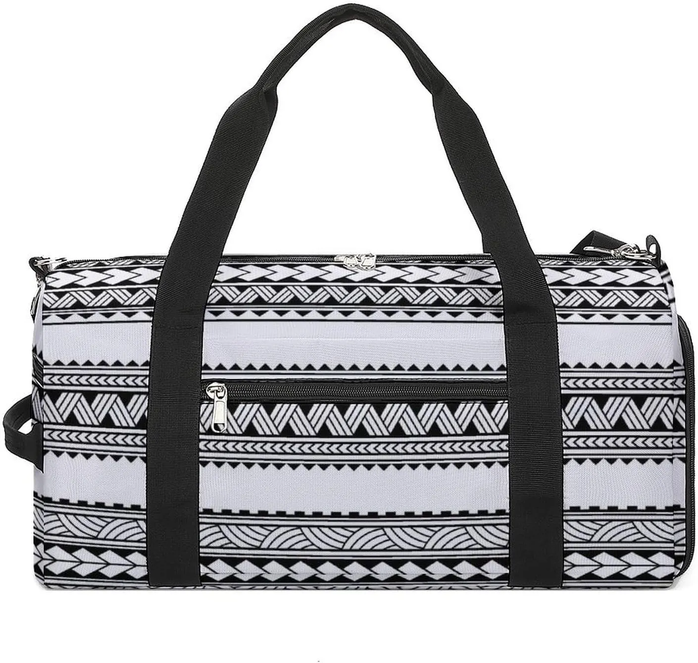 Sport Gym Duffel with Shoe Compartment Wet Pocket, Maoris-polynesians-tattoos Shoulder Travel Bag for Women Men, style-2