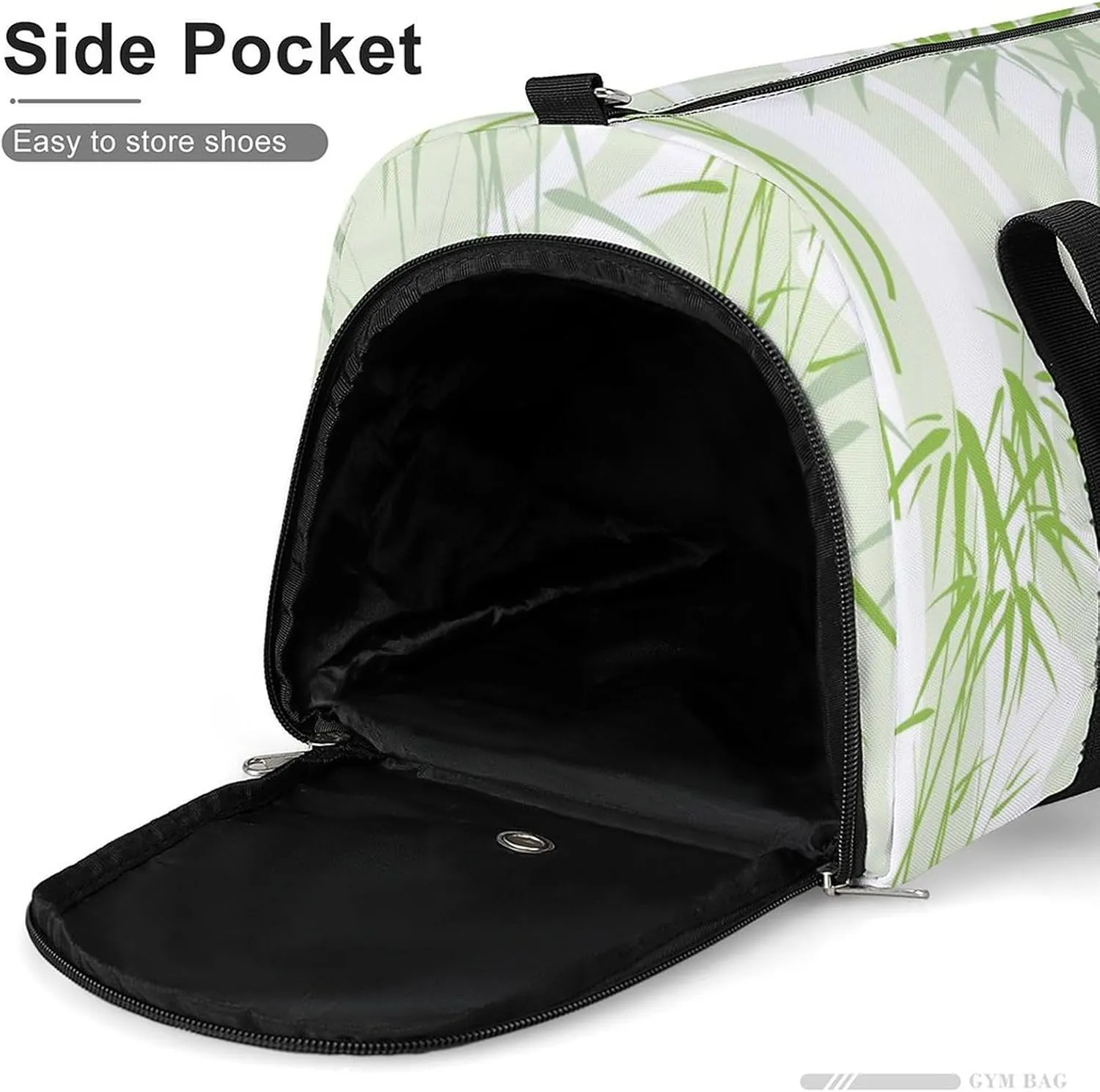 Sport Gym Duffel with Shoe Compartment Wet Pocket, Print Shoulder Travel Bag for Women Men, style