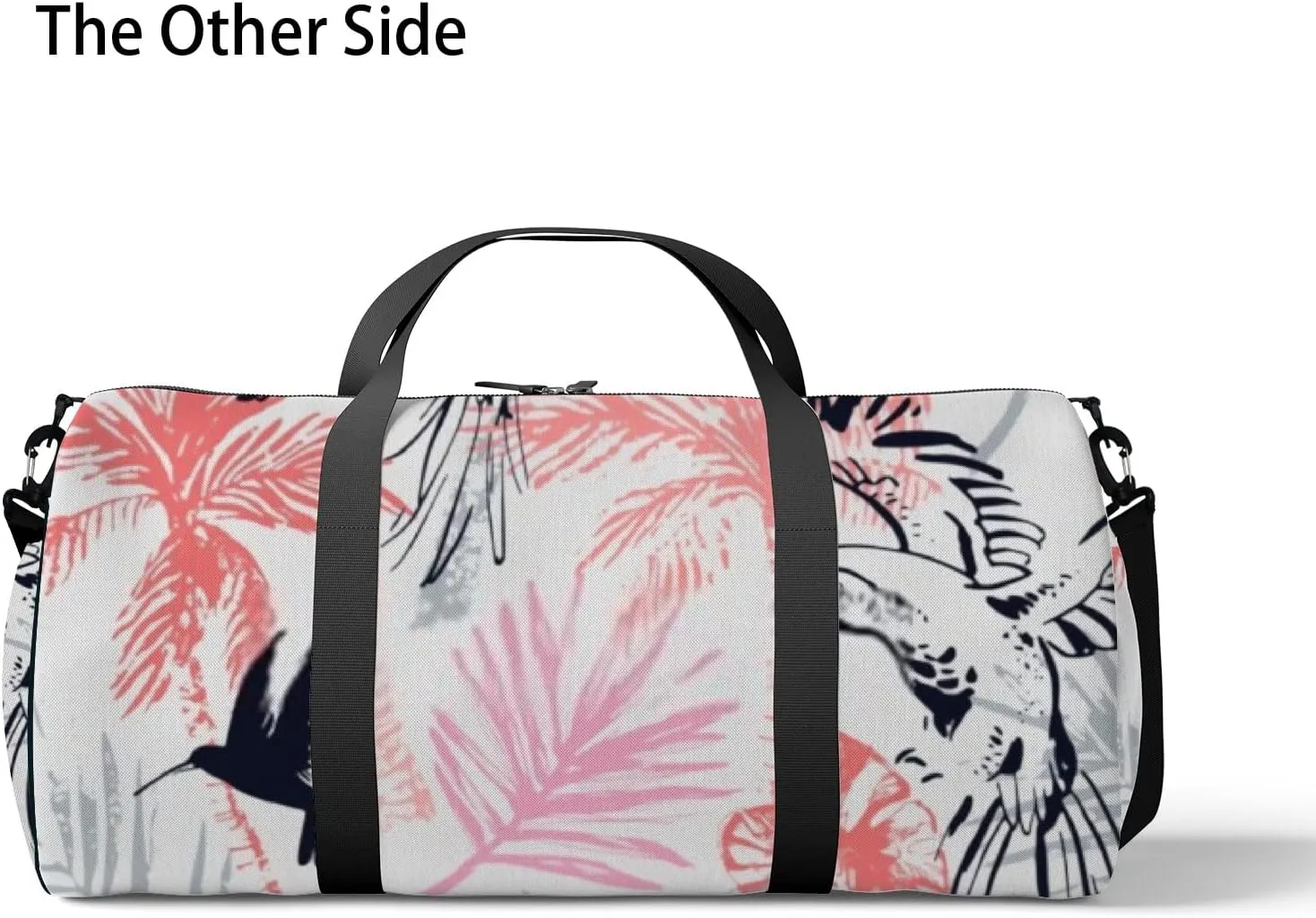 Sports Gym Bag for Women and Men Waterproof Abstract Tropical Pattern Bright Hand Drawn Style Duffel Bag Lightweight Carryon Traveling Boarding Gripsack