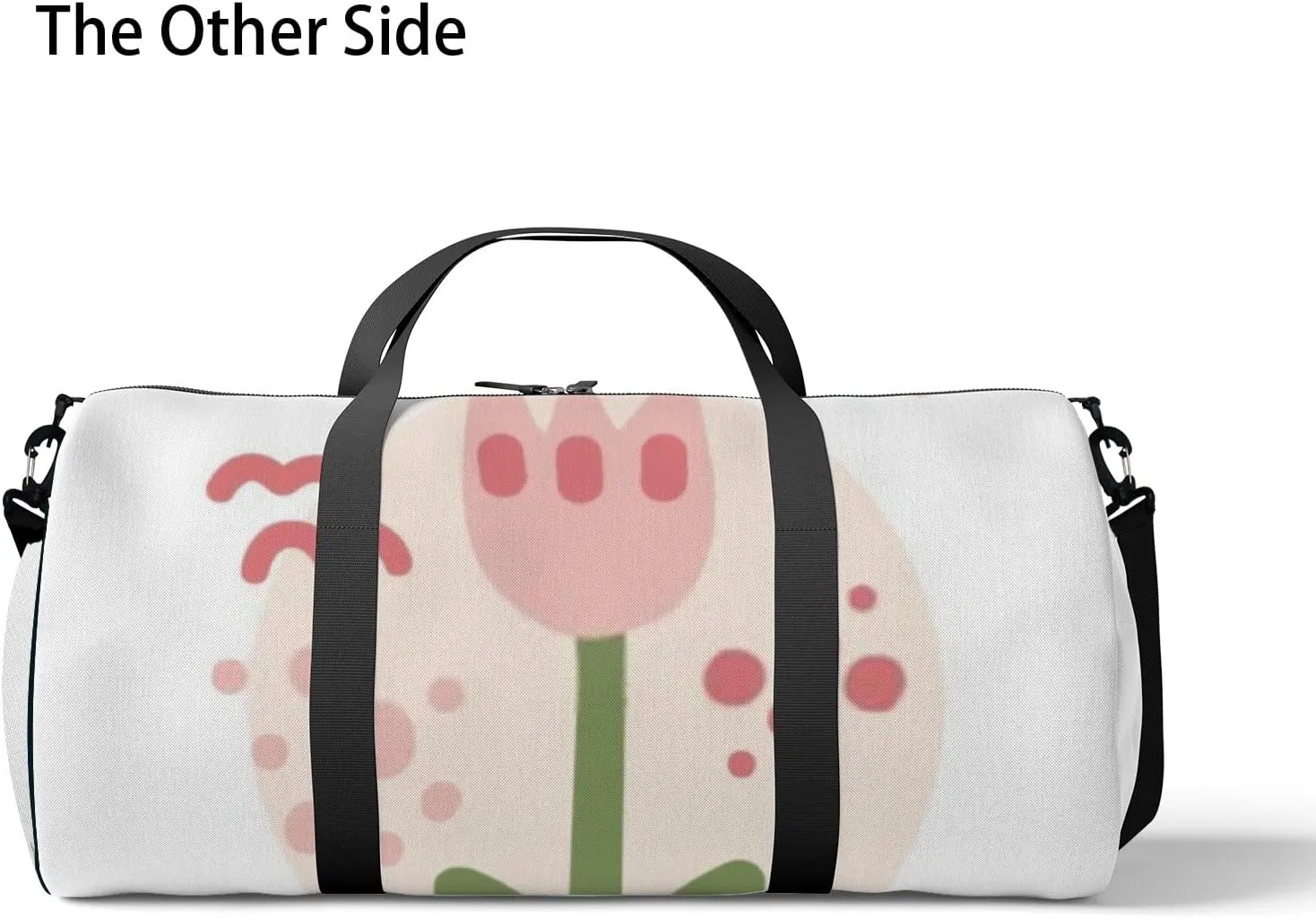 Sports Gym Bag for Women and Men Waterproof Childlike Floral Cute Design Trendy Hand Drawn Style Duffel Bag Lightweight Carryon Traveling Boarding Gripsack