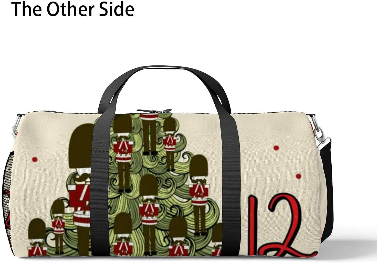 Sports Gym Bag for Women and Men Waterproof Christmas Twelfth Day Twelve Duffel Bag Lightweight Carryon Traveling Boarding Gripsack