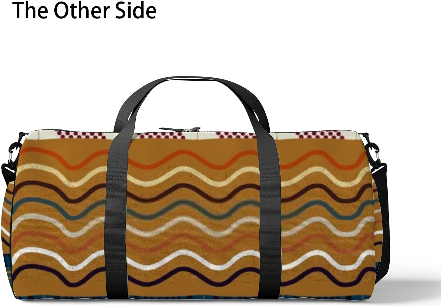 Sports Gym Bag for Women and Men Waterproof Tribal Lotus Snake Duffel Bag Lightweight Carryon Traveling Boarding Gripsack