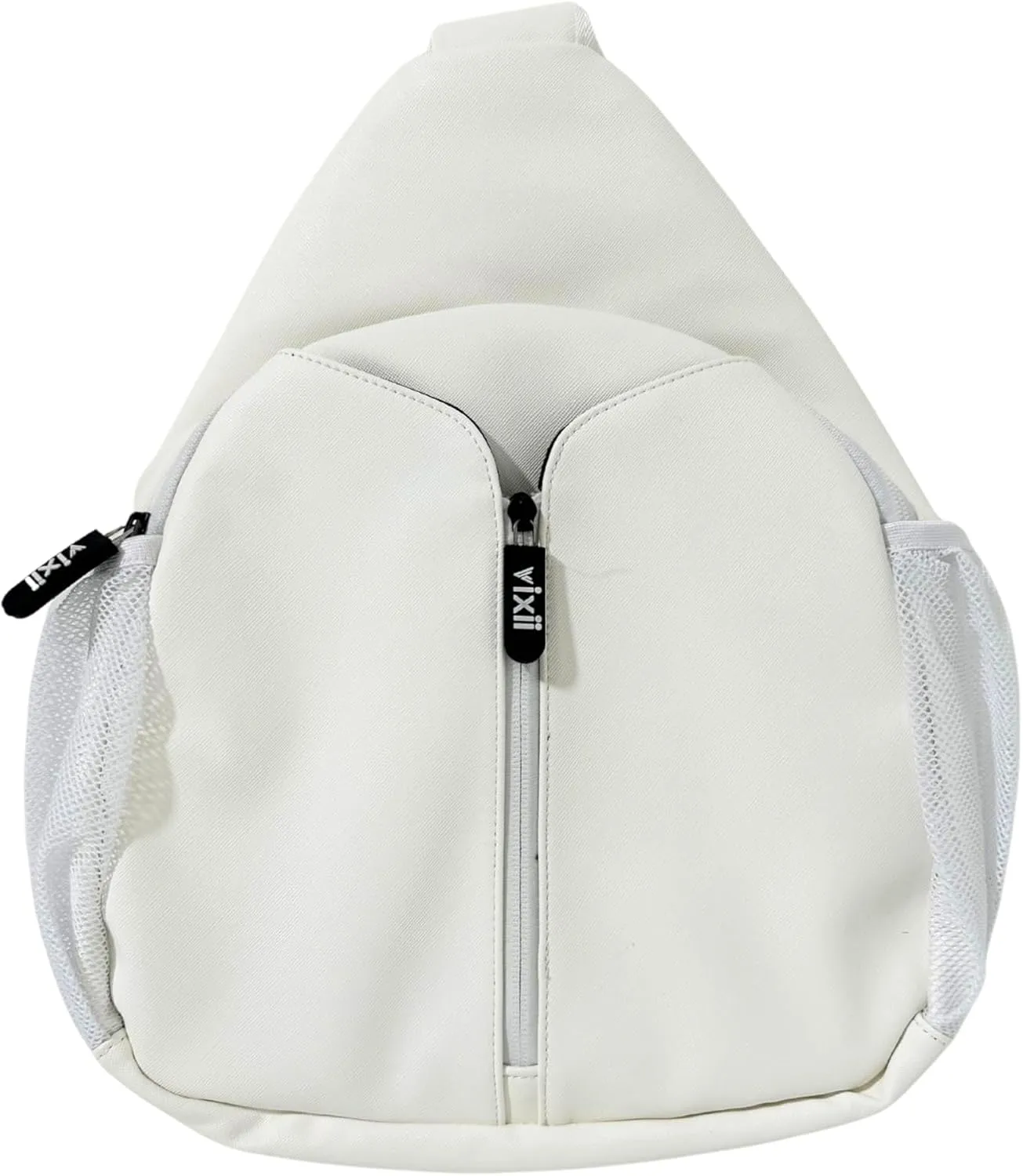 SPORTS Pickleball Bag Women's Men's Youth Sling Bag Pickleball Backpack Adjustable Sling Bag Safety Pocket Water Bottle Holder Ball Holder (White)