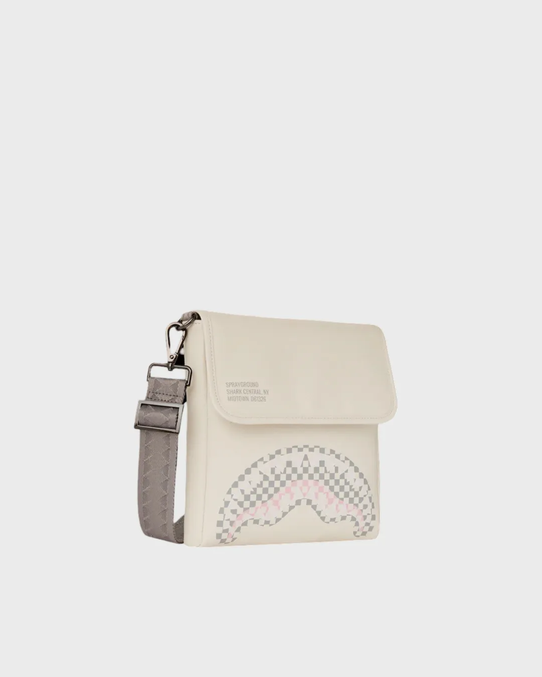 Sprayground Cream Check Messenger Sling