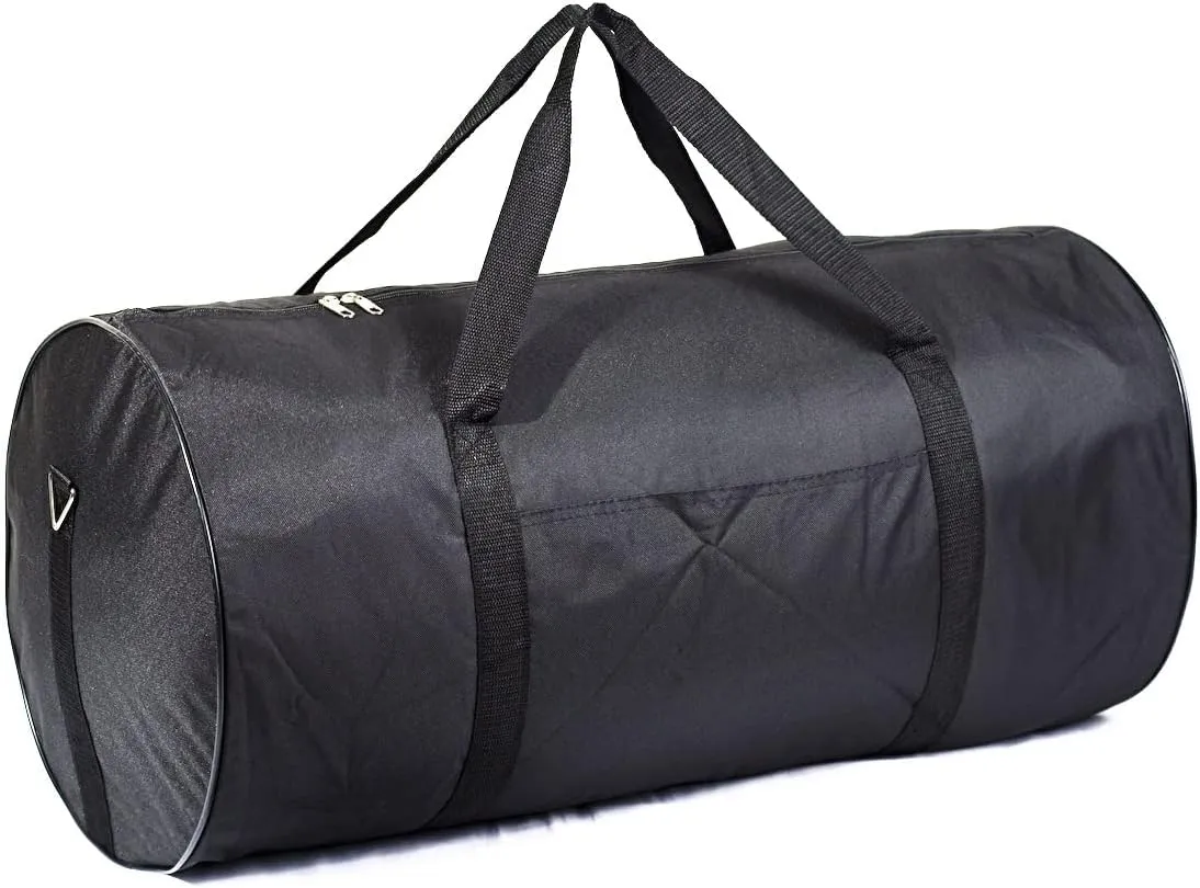 SQUARE JUMBO BLACK DUFFLE CARGO BAG LUGGAGE LAUNDRY TOTE (50Lb 30inches)