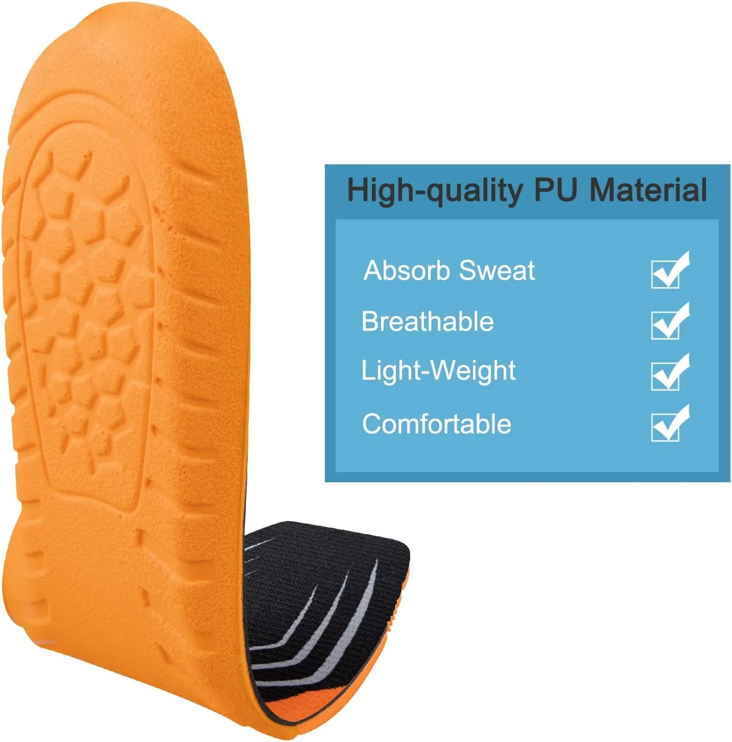 Square Toe Boot Insoles for Ariat Men & Women Shoes Replacement, Footwear Inserts Comfort & Foot Pain Relief