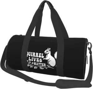 Squirrel Lives Matter Duffel Bag Gym Bag Travel Sports Tote Large Foldable Beach Swim Yoga95