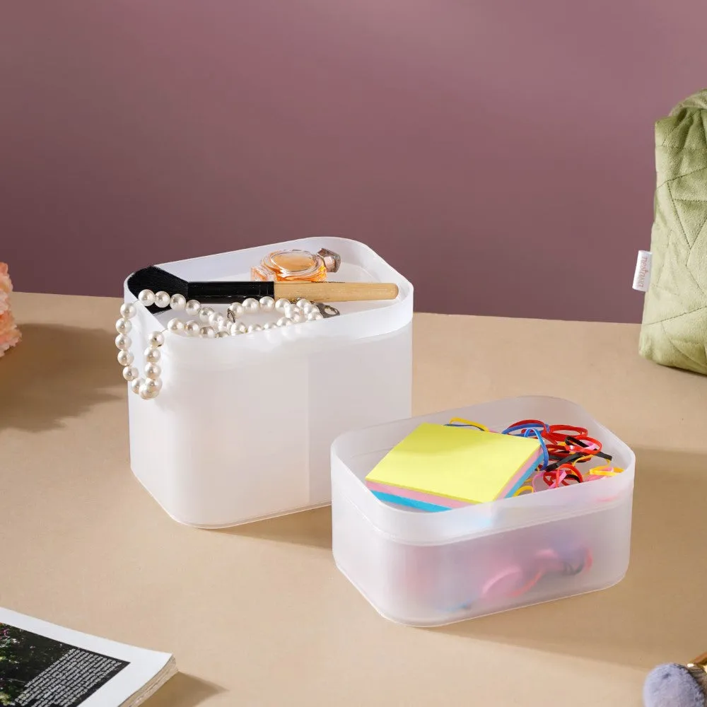 Stackable Desk Organizer Box Set Of 2
