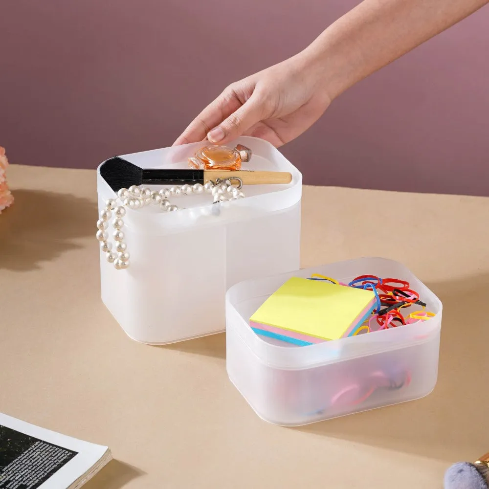 Stackable Desk Organizer Box Set Of 2