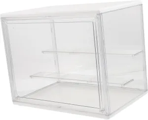 Stackable Doll Case Storage Box Removable Shelf Transparent Organizer for Books Action Figures and Items for Desk Nursery and Bedroom Use