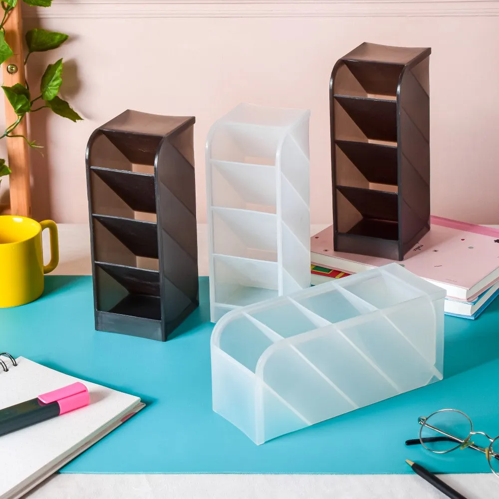 Stationery Table Organiser White Set Of 2
