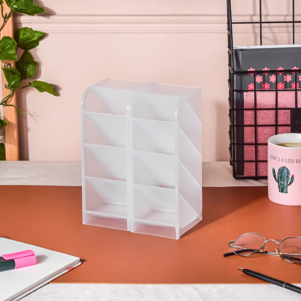 Stationery Table Organiser White Set Of 2