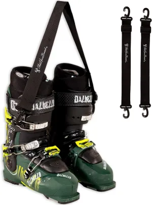 StoreYourBoard Ski & Boot Carrier Strap 2-Pack | Adjustable Ski Boots & Snowboard Boot Strap Sling | Heavy-Duty Shoulder Carrying Strap for Men & Women (2 Pack)