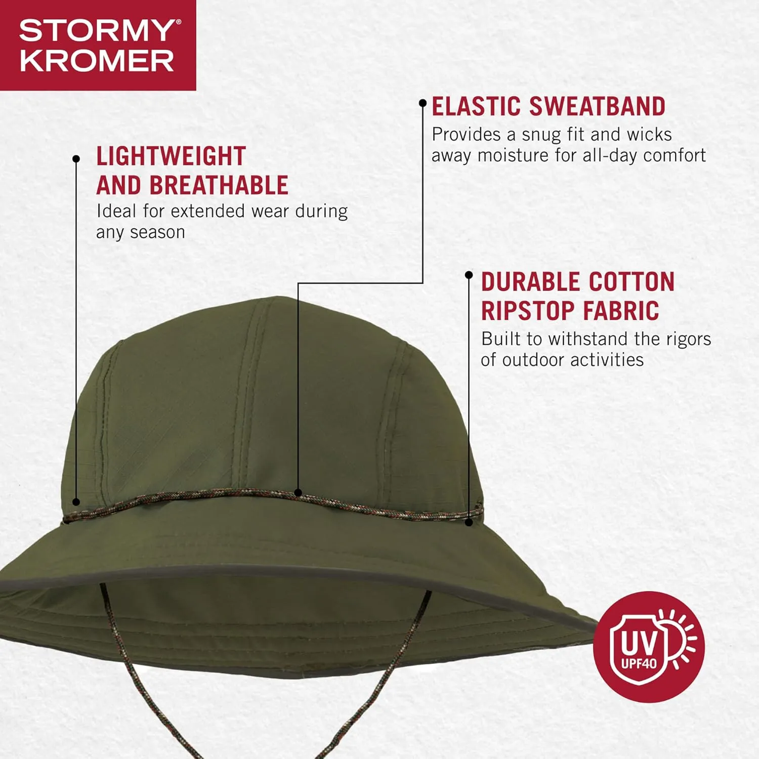 Stormy Kromer The Forager Hat, 100% Cotton Ripstop, for Outdoor Adventures